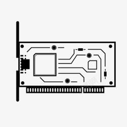 微型芯片微芯片处理器微型计算机图标高清图片
