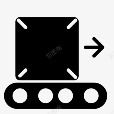 破旧的工厂图片输送带包装搬家图标图标