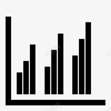 方条形柱状图条形图数据图标图标