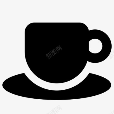 杯子和碟子茶杯盘子图标图标