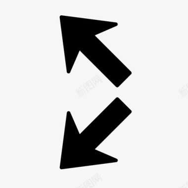 向左旋转向左拆分箭头信号道路图标图标