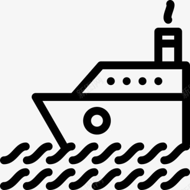海洋巡洋舰旅行旅游图标图标
