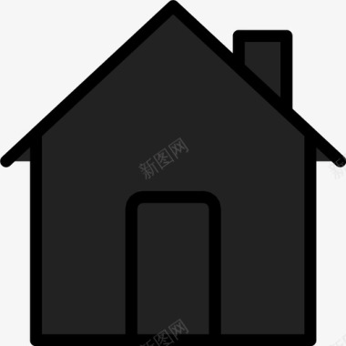 避难所家屋顶房子图标图标