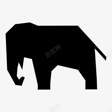 大象大象噪音乳齿象图标图标