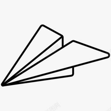 波普风背景图纸飞机发送折纸图标图标