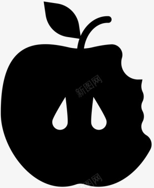 苹果咬苹果口味流行图标图标