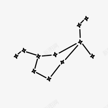 白云天空免扣靴天球星座图标图标