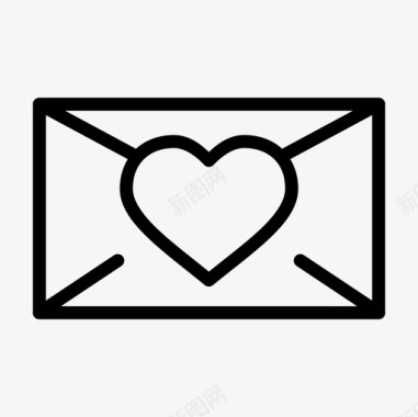 情人节的情书邮件浪漫留言图标图标