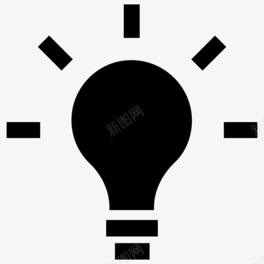 灯泡logo灯泡交易加粗线图标图标