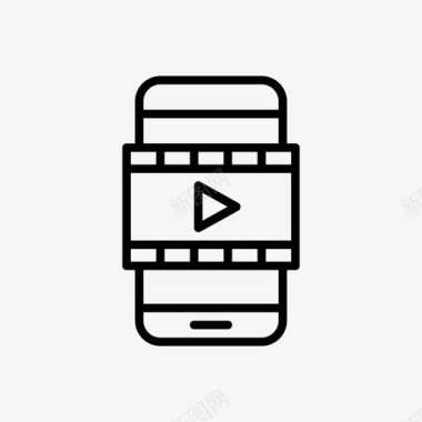 剧院视频技术智能手机图标图标