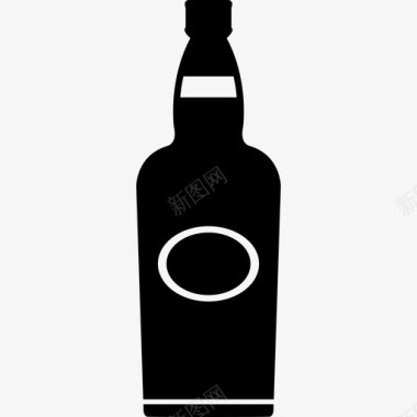 瓶装黑酒食品饮料套装图标图标