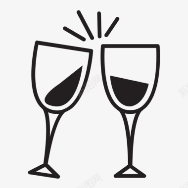 庆祝碰杯祝酒聚会图标图标