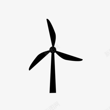 风车发电机绿色能源图标图标