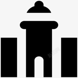古松山石历史建筑建筑外部要塞图标高清图片