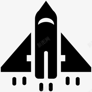 科技流线火箭科技酷标图标图标