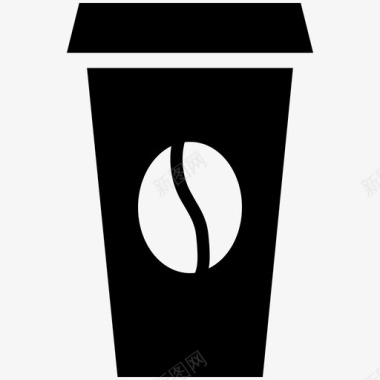 咖啡杯纸杯一次性杯子图标图标