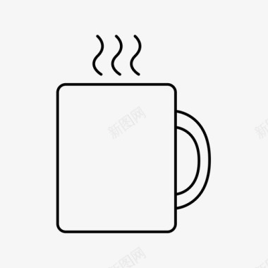 茶杯子绝缘体热饮图标图标