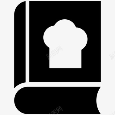 烹饪食谱书烹饪指南食物创意图标图标