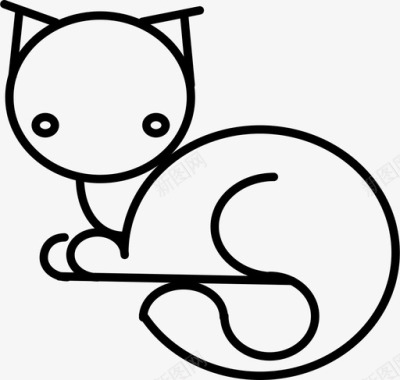 猫免扣猫宠物图标图标