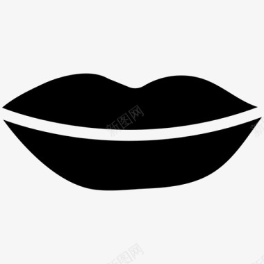 嘴唇微笑的嘴唇女性的嘴唇图标图标