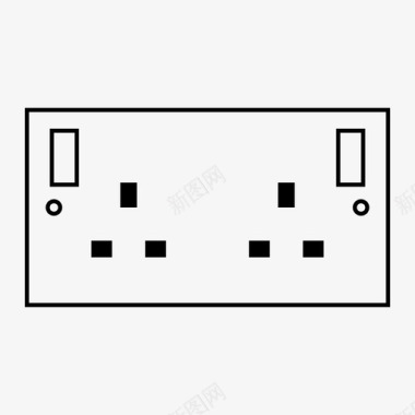 开关插座uk插座电源图标图标