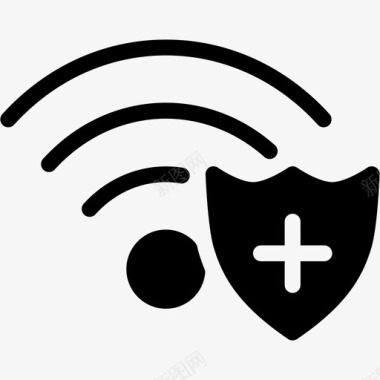 安全的产品受保护wifi黑客安全图标图标