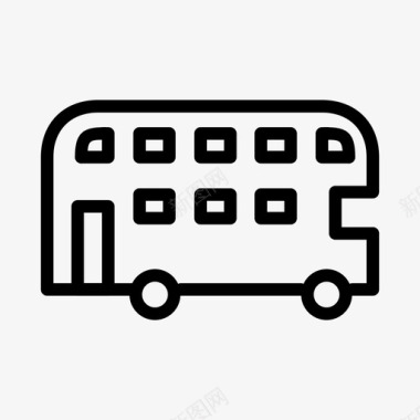 双层汽车巴士外国图标图标
