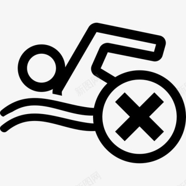 禁止游泳标志标志旅馆图标图标