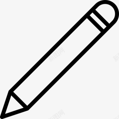 形状和符号铅笔书写工具木制图标图标