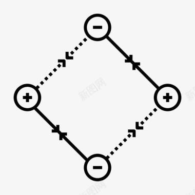 科学研究电荷电子全图标图标