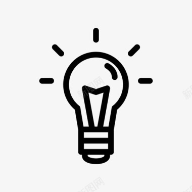 光亮折射灯泡光亮电图标图标