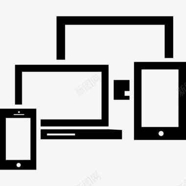 响应式适用于各种屏幕格式界面图标图标