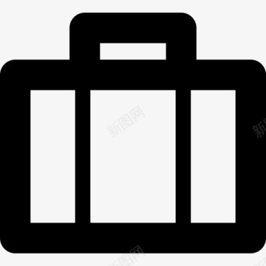 行李总轮廓符号旅行必需品图标图标