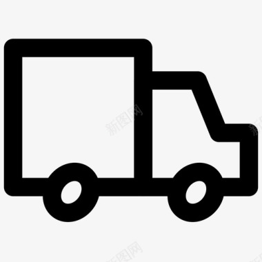 送货箱大卡车送货开车图标图标