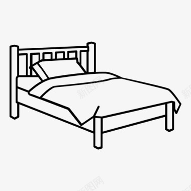 床单被罩床卧室家具图标图标