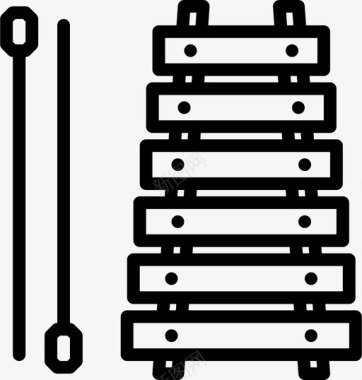 敲击音效木琴节拍乐器图标图标