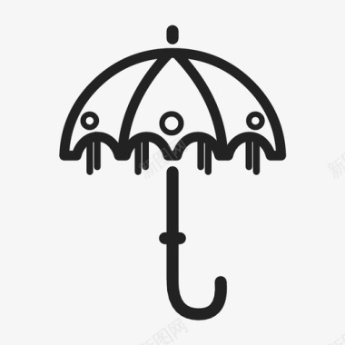 派对伞装饰多米尼加共和国图标图标