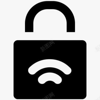 无线网wifi锁定标志无线网络wifi密码图标图标