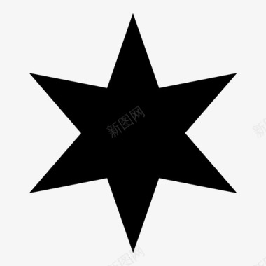 肉六角星六星图标图标