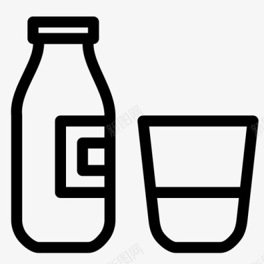 采购产品牛奶瓶子乳制品图标图标