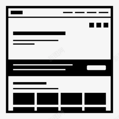 矢量线框素材网站布局网页用户体验图标图标