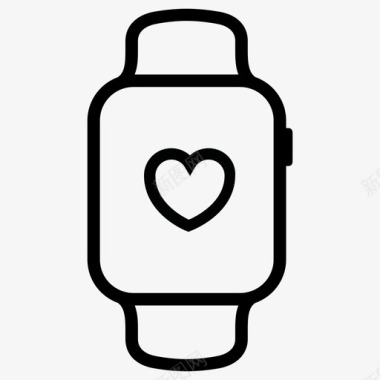 移动智能手表腕表心脏图标图标