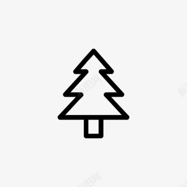 松树圣诞节树干图标图标