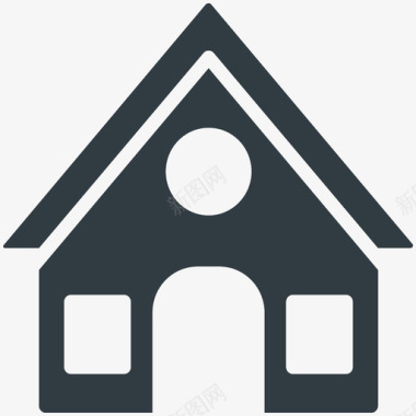 农场小屋小屋房地产酷标图标图标