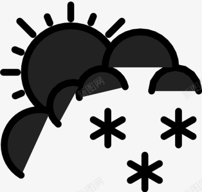 雪天振动手机图标图标