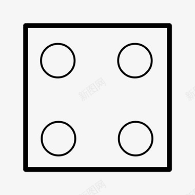 四重礼骰子四点赌博图标图标