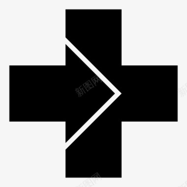 避难所医院十字标志图标图标
