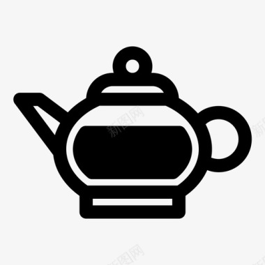 茶壶泡茶热的图标图标