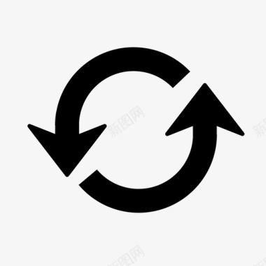 向左旋转箭头加载同步旋转图标图标