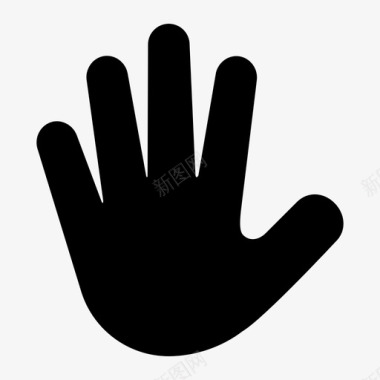 像手和手势手信号手掌图标图标